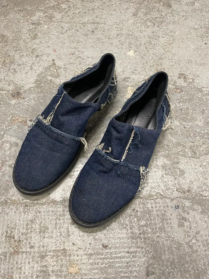 Maison Margiela MM6 Blue Denim Jeans Derbys Shoes PcScvcX 2