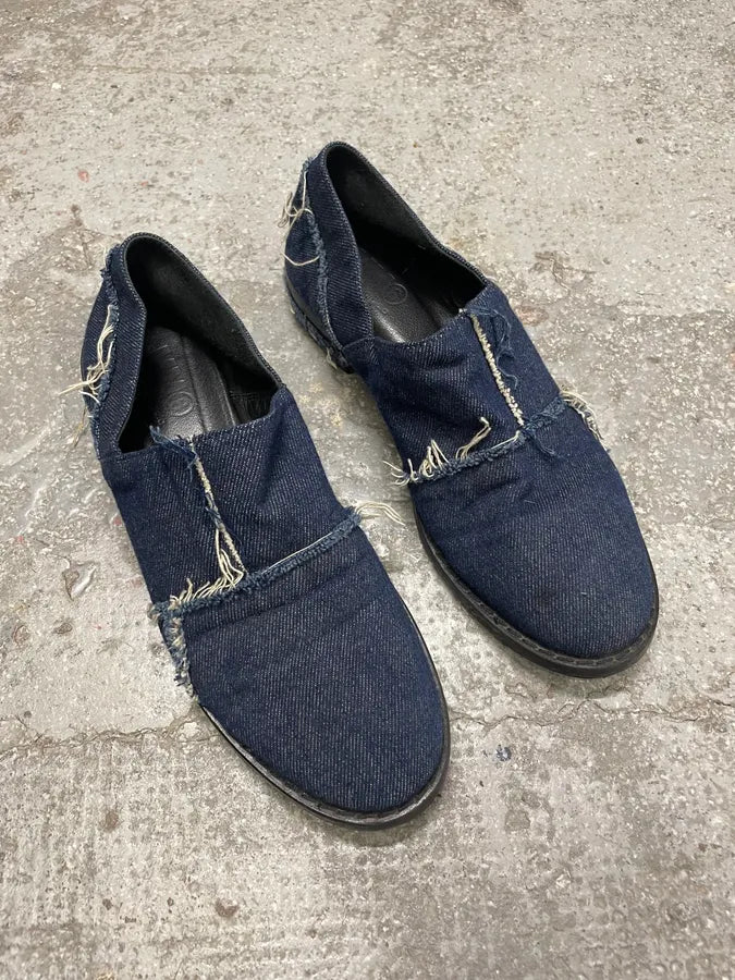 Maison Margiela MM6 Blue Denim Jeans Derbys Shoes PcScvcX 3