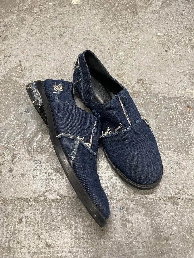 Maison Margiela MM6 Blue Denim Jeans Derbys Shoes PcScvcX 4