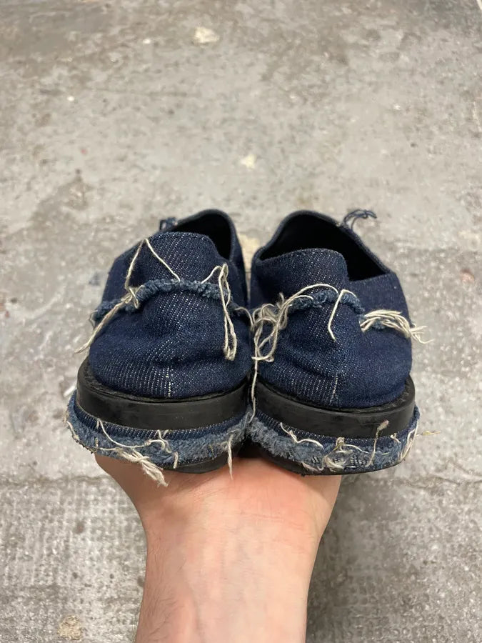 Maison Margiela MM6 Blue Denim Jeans Derbys Shoes PcScvcX 5