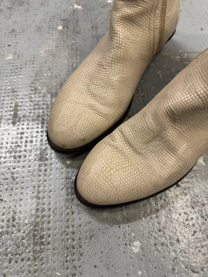 Maison Margiela MM6 Snakeskin Ankle Boots Chelsea Boots vIXnXLF 3