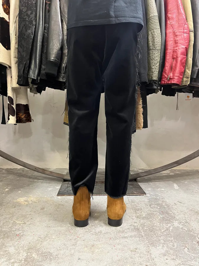 Maison Margiela MM6 Velvet Distressed Lines Pants (S) 4