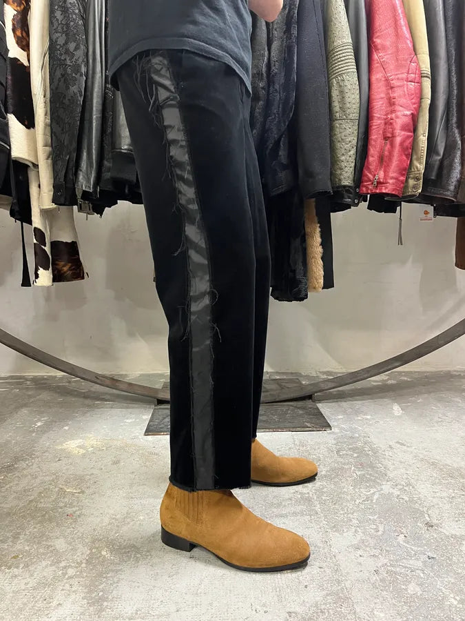 Maison Margiela MM6 Velvet Distressed Lines Pants uBGLOln 5