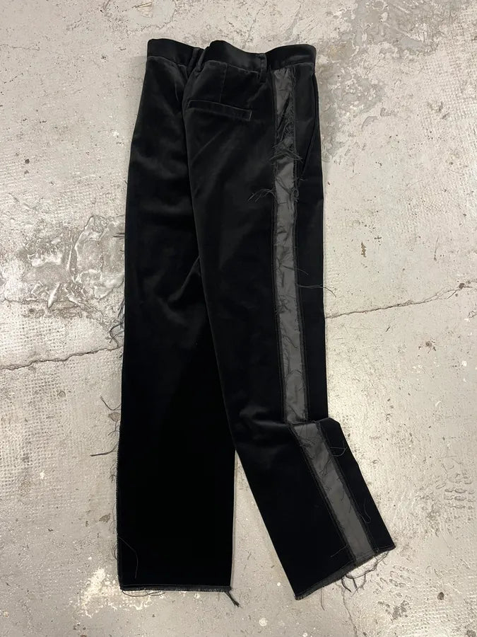 Maison Margiela MM6 Velvet Distressed Lines Pants (S) 6
