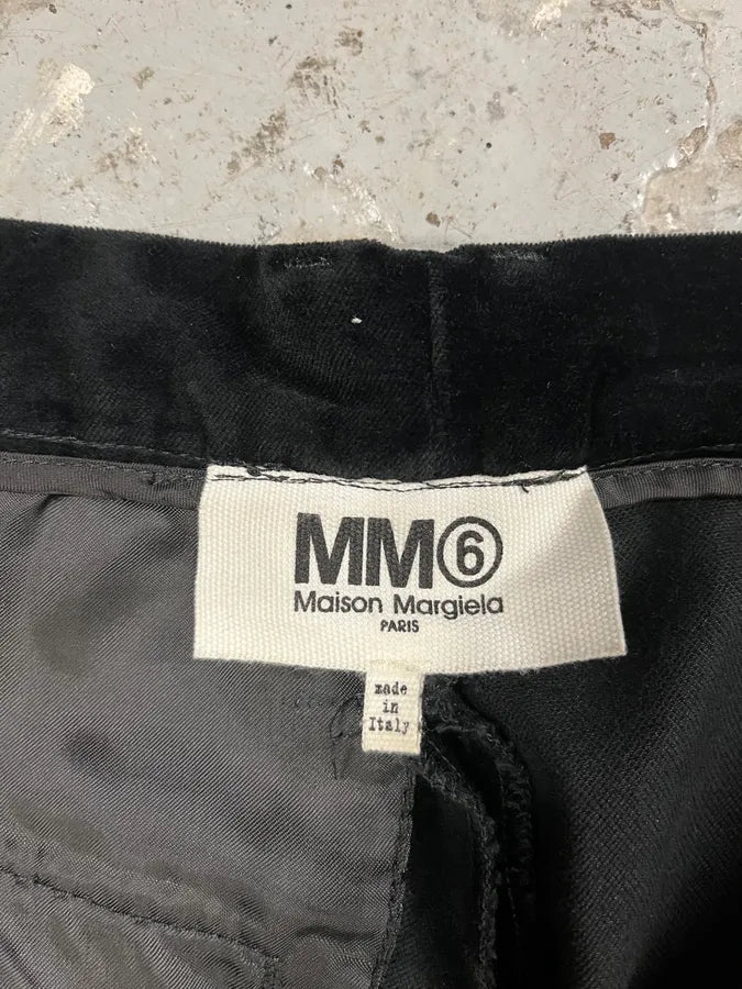 Maison Margiela MM6 Velvet Distressed Lines Pants (S) 9