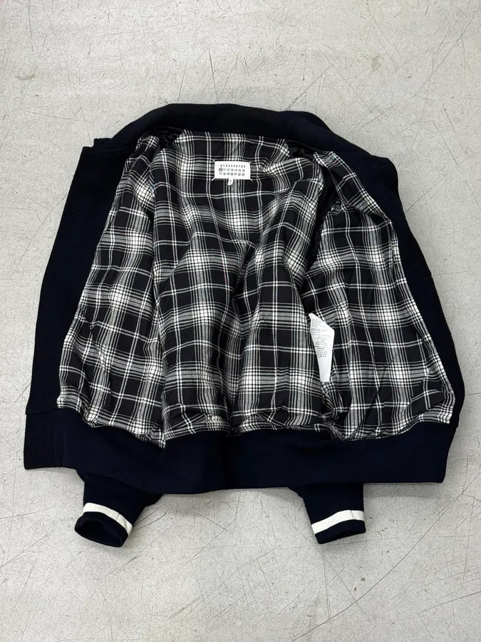 AW2021 Maison Margiela Navy & Beige Pocket Patch Bomber Jacket gOPUuCY 6