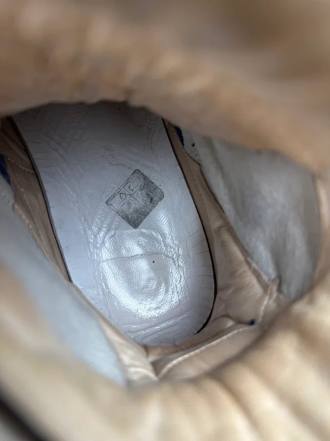 Maison Margiela Navy Blue Satin & Suede Leather Gum High Sneakers nHwMfyQ 6