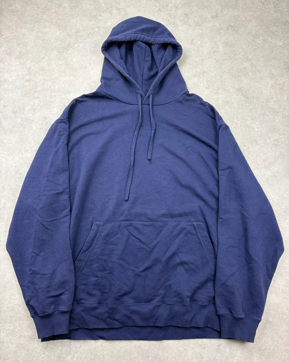 FW2023 Maison Margiela MM6 Navy Oversized Hoodie ZUgYdoV 0