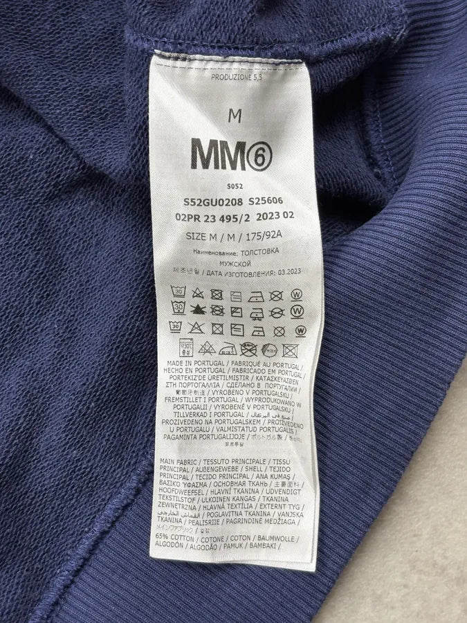 FW2023 Maison Margiela MM6 Navy Oversized Hoodie ZUgYdoV 9