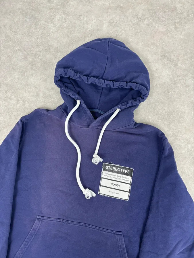 SS2019 Maison Margiela Navy Stereotype Badge Hoodie jQoiaru 3