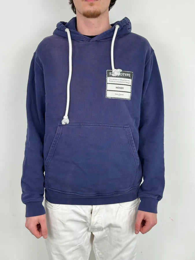 SS2019 Maison Margiela Navy Stereotype Badge Hoodie jQoiaru 1