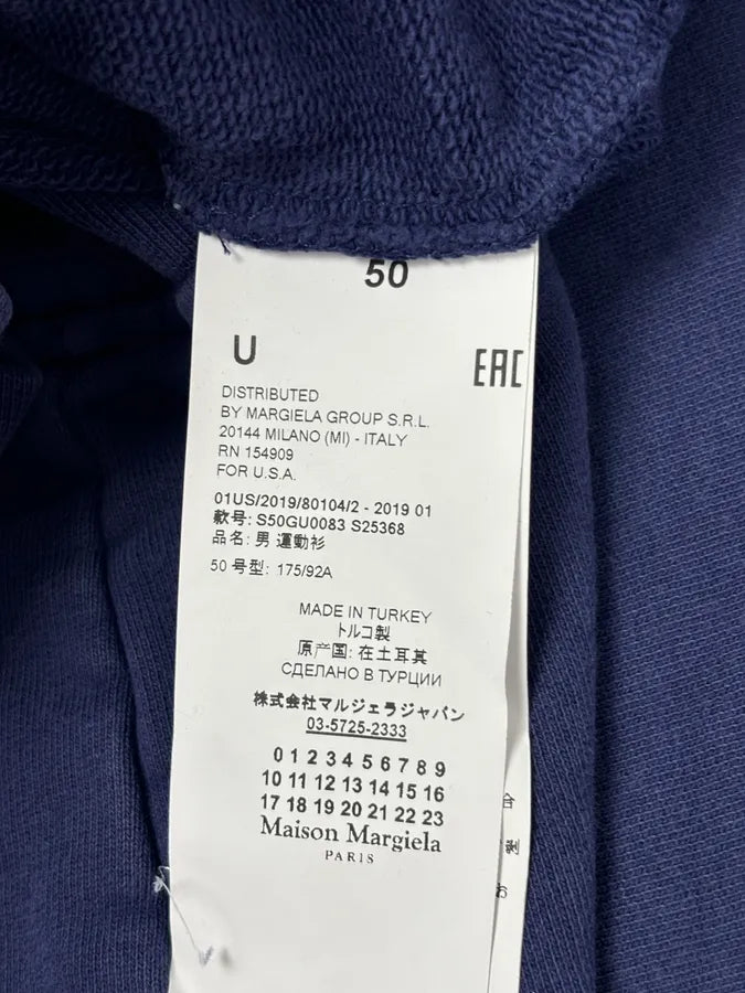 SS2019 Maison Margiela Navy Stereotype Badge Hoodie jQoiaru 9