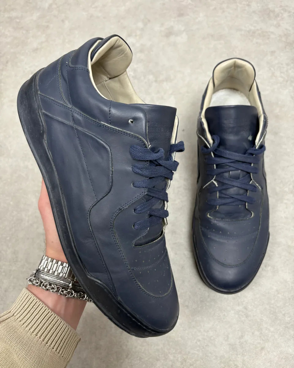 Maison Margiela Navy Leather Sneakers PzusJOp 0