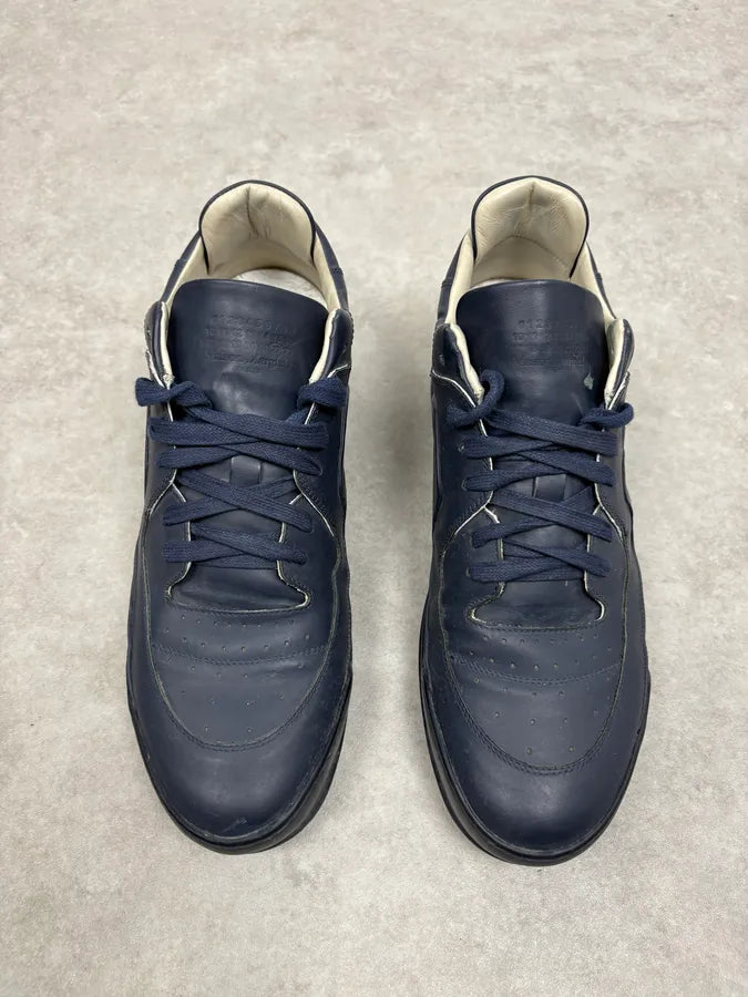 Maison Margiela Navy Leather Sneakers PzusJOp 1