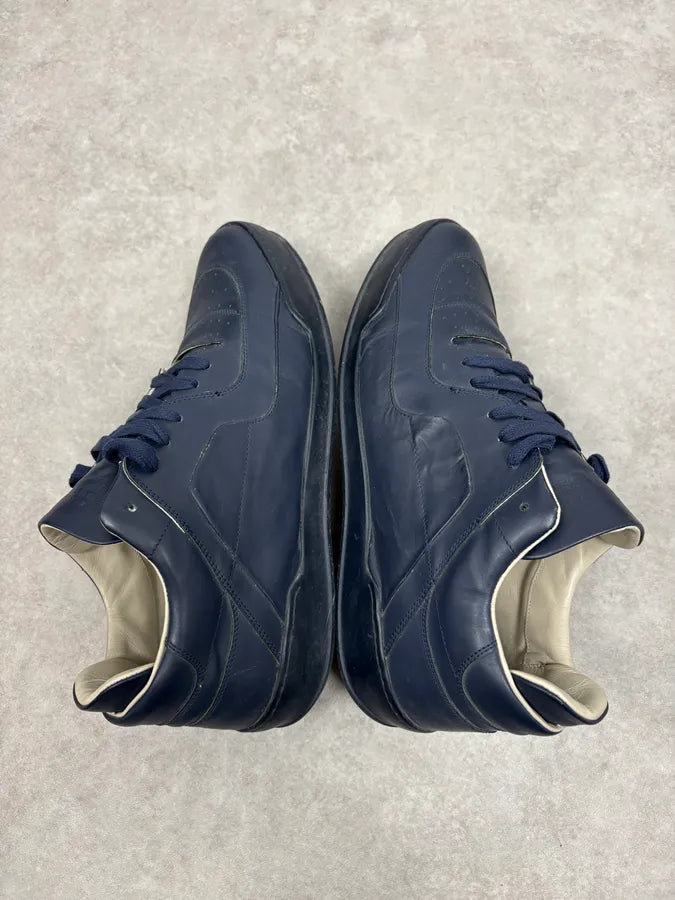 Maison Margiela Navy Leather Sneakers PzusJOp 4