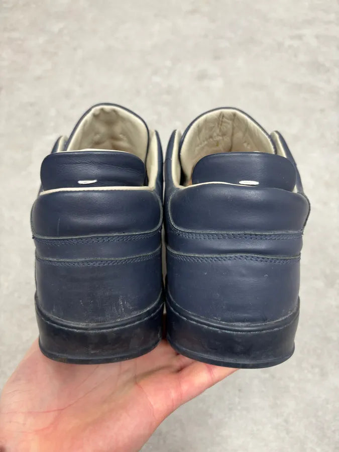 Maison Margiela Navy Leather Sneakers PzusJOp 5