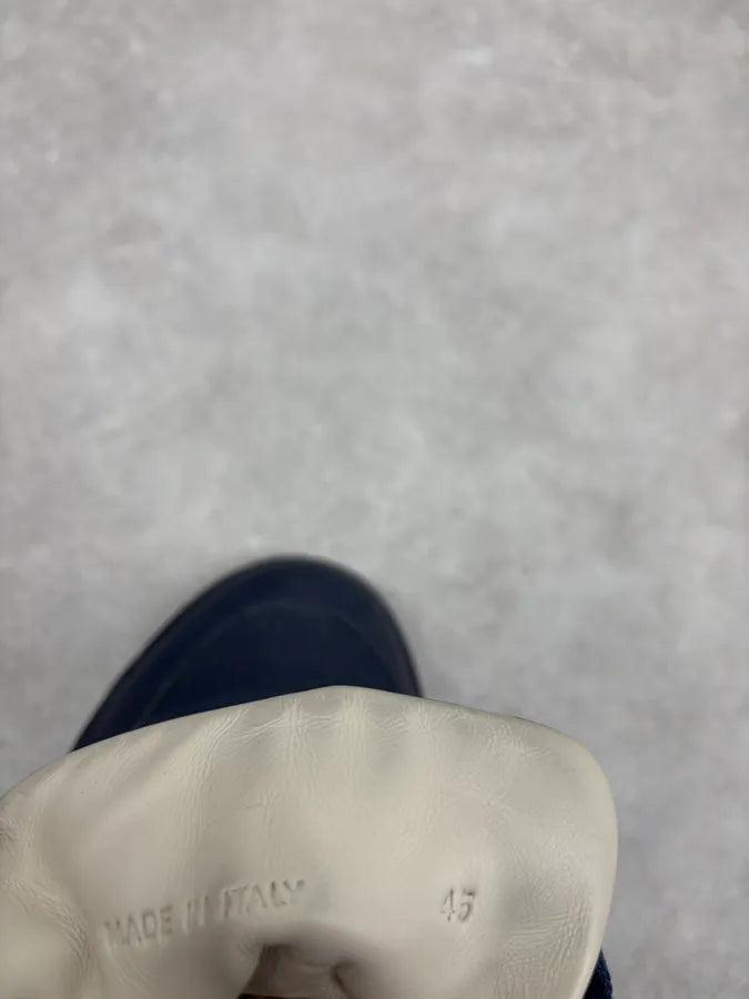 Maison Margiela Navy Leather Sneakers PzusJOp 7