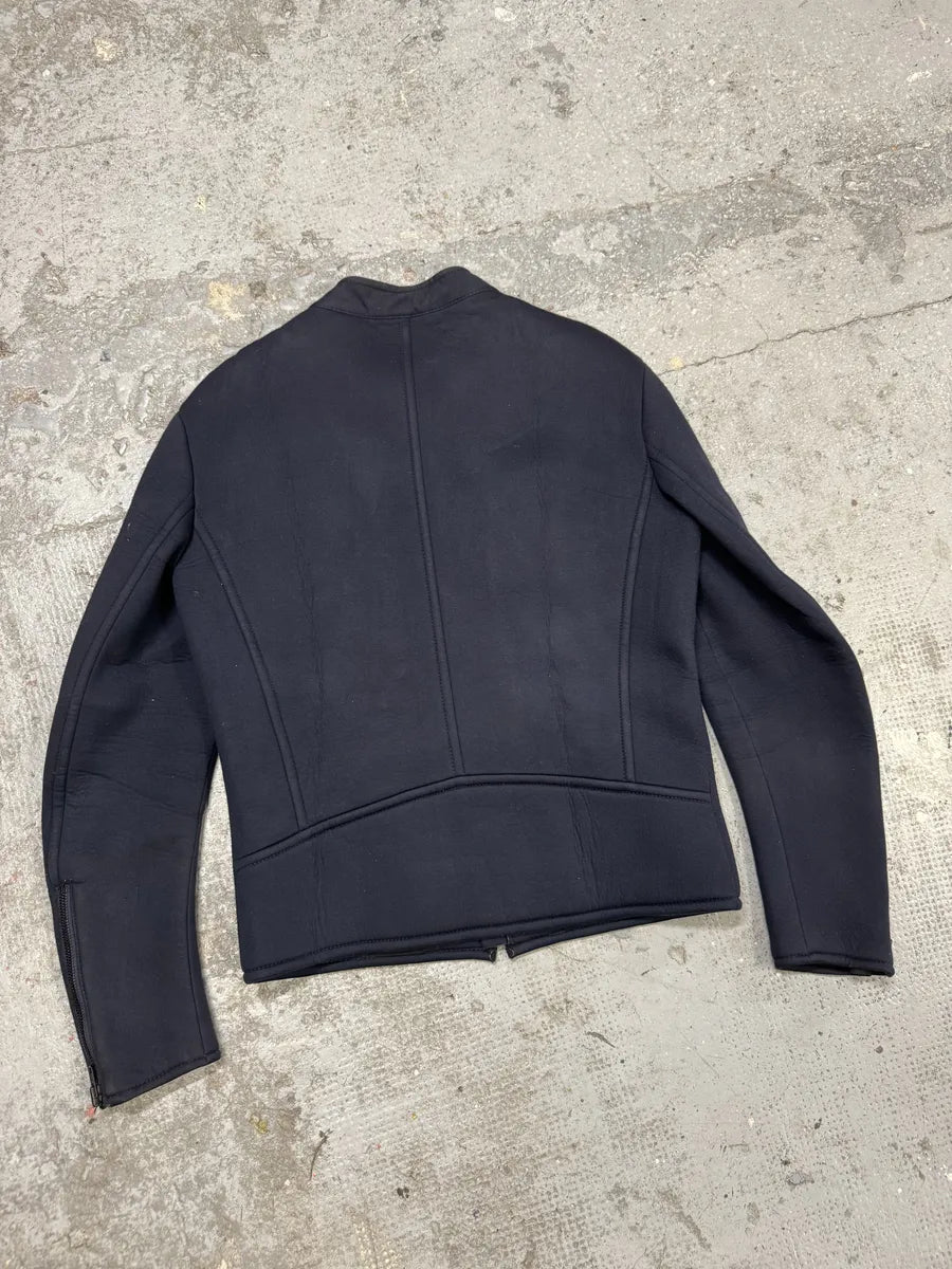 Maison Margiela Navy Neoprene 5 Zips Jacket (M) DEDMkUV 4