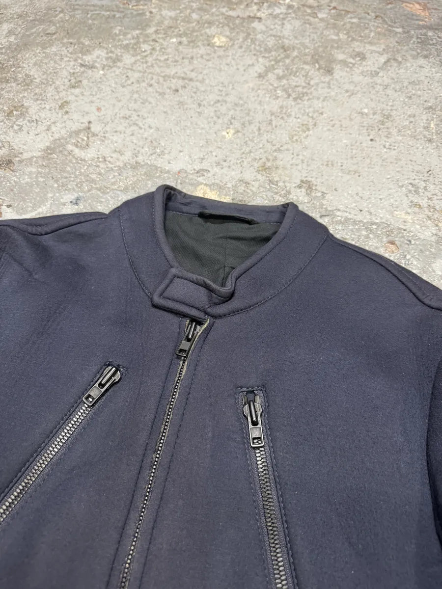 Maison Margiela Navy Neoprene 5 Zips Jacket (M) DEDMkUV 9