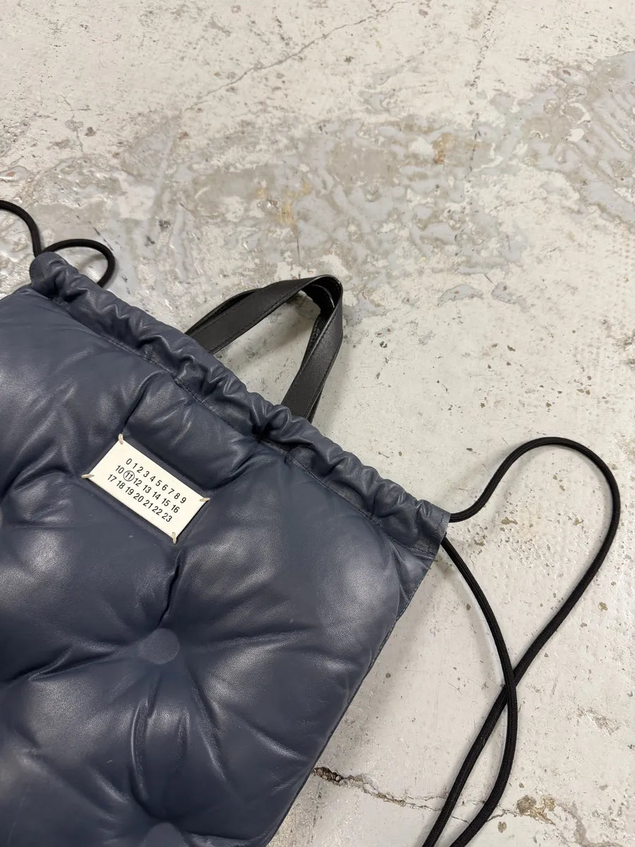 Maison Margiela Navy Puffer Leather Backpack  wGfCmdu 10