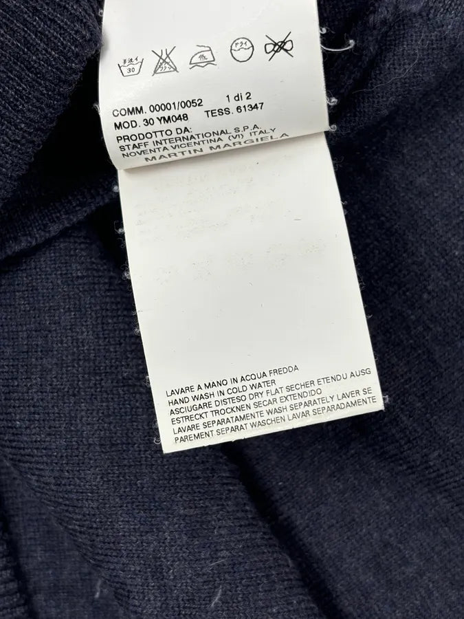 AW2005 Maison Martin Margiela Navy Wool Sweater Turtleneck bekuftB 9