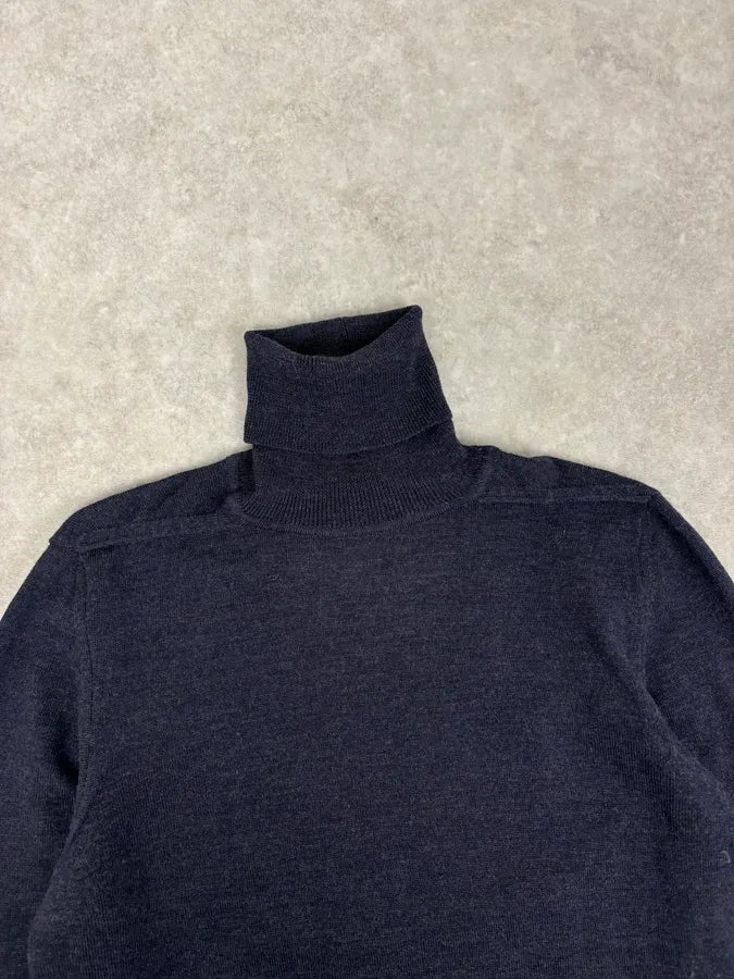 AW2005 Maison Martin Margiela Navy Wool Sweater Turtleneck bekuftB 3