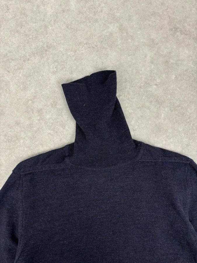 AW2005 Maison Martin Margiela Navy Wool Sweater Turtleneck bekuftB 6