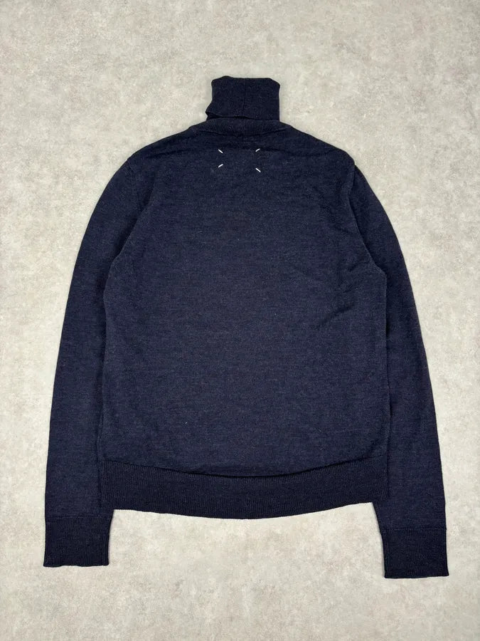 AW2005 Maison Martin Margiela Navy Wool Sweater Turtleneck bekuftB 4