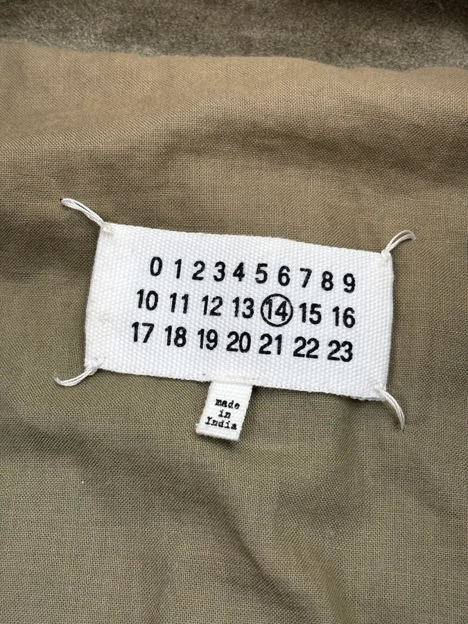 AW2019 Maison Margiela Olive Suede 5 Zip Biker Leather Jacket EhfIFfY 9