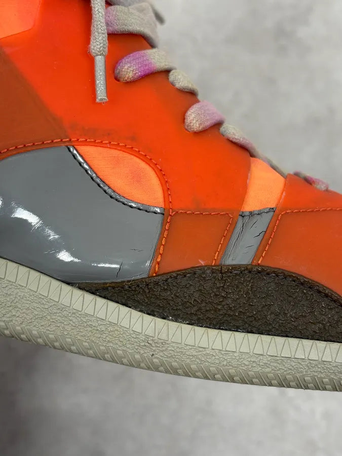 Maison Margiela Orange & Grey High Leather Sneakers toEAoAn 8