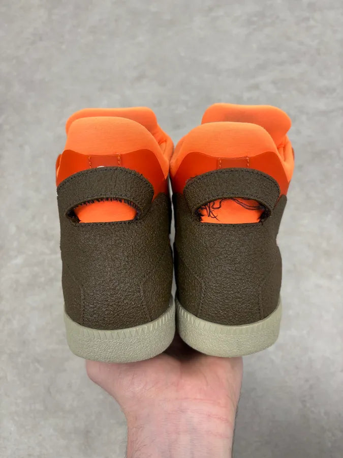 Maison Margiela Orange & Grey High Leather Sneakers toEAoAn 6