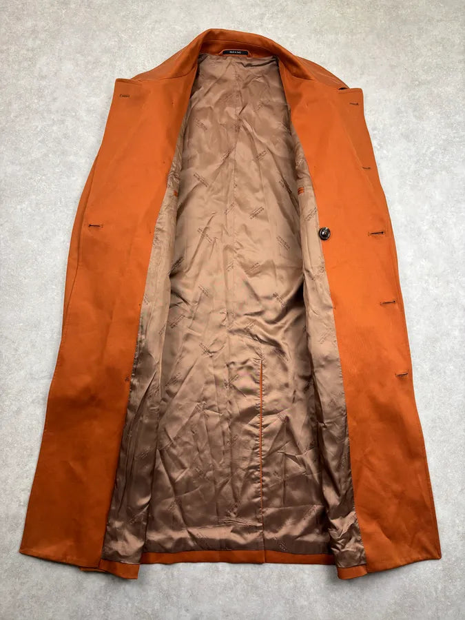 AW2013 Maison Margiela Orange Belted Trench Coat TbgxfYW 6