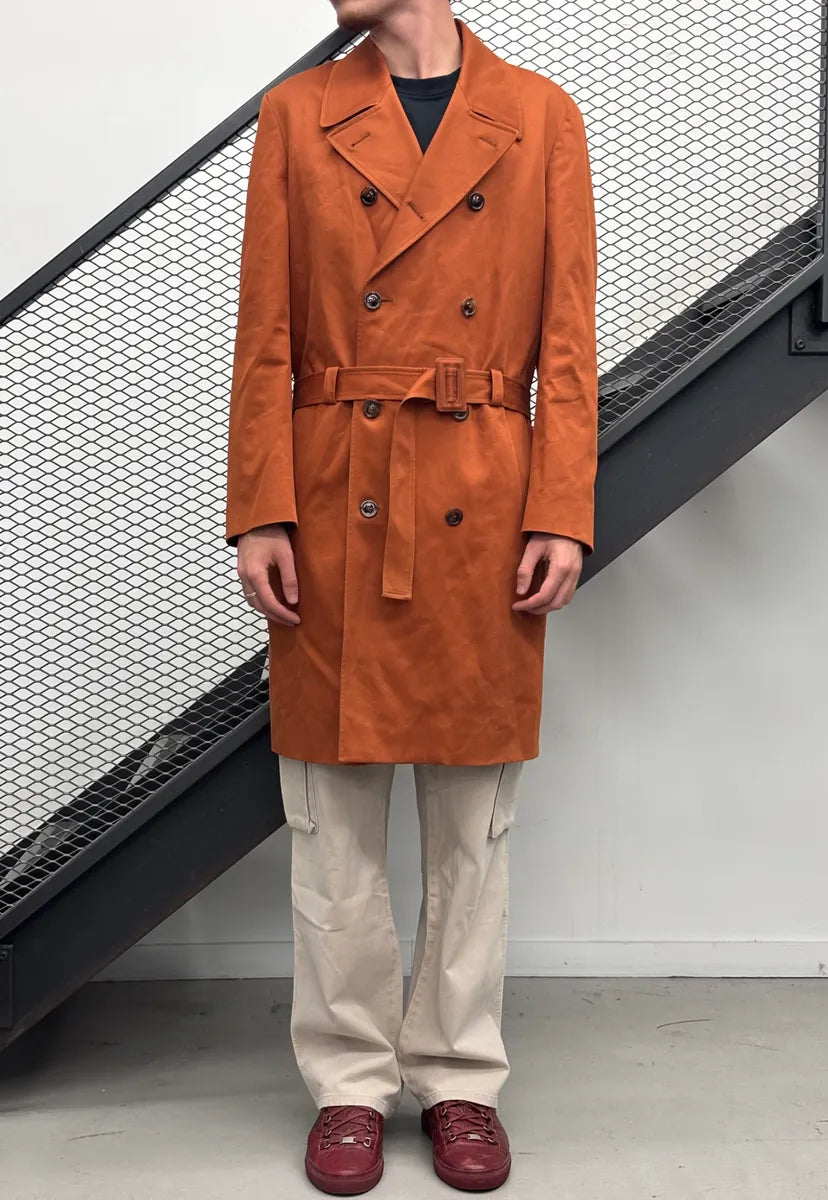 AW2013 Maison Margiela Orange Belted Trench Coat TbgxfYW 0