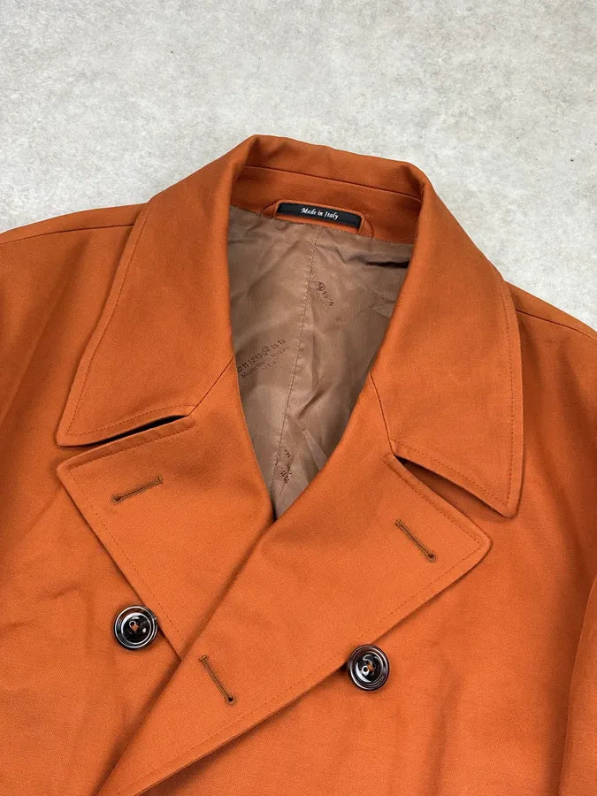 AW2013 Maison Margiela Orange Belted Trench Coat TbgxfYW 3
