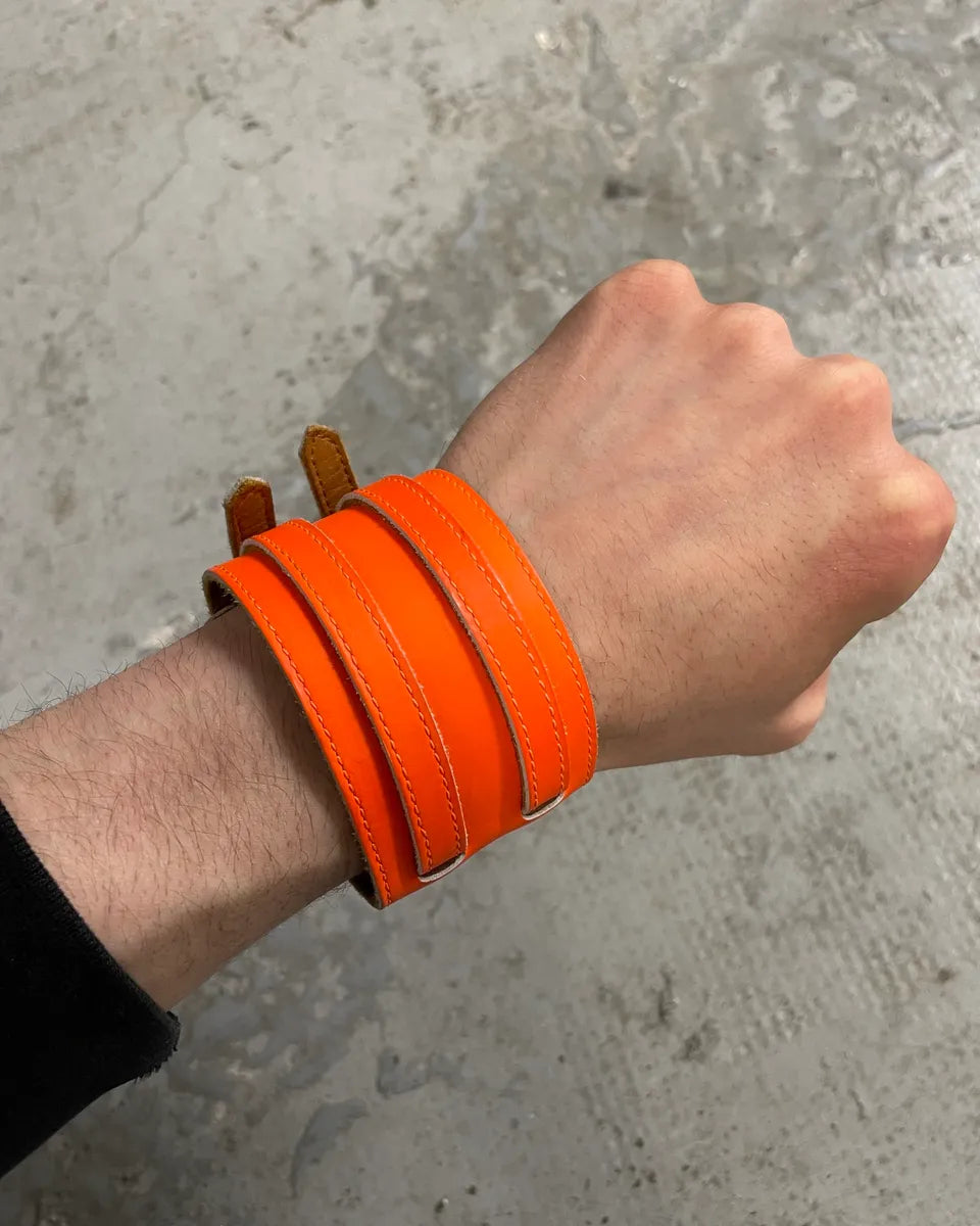 Maison Margiela Orange Leather Armband tpfnHYN 1