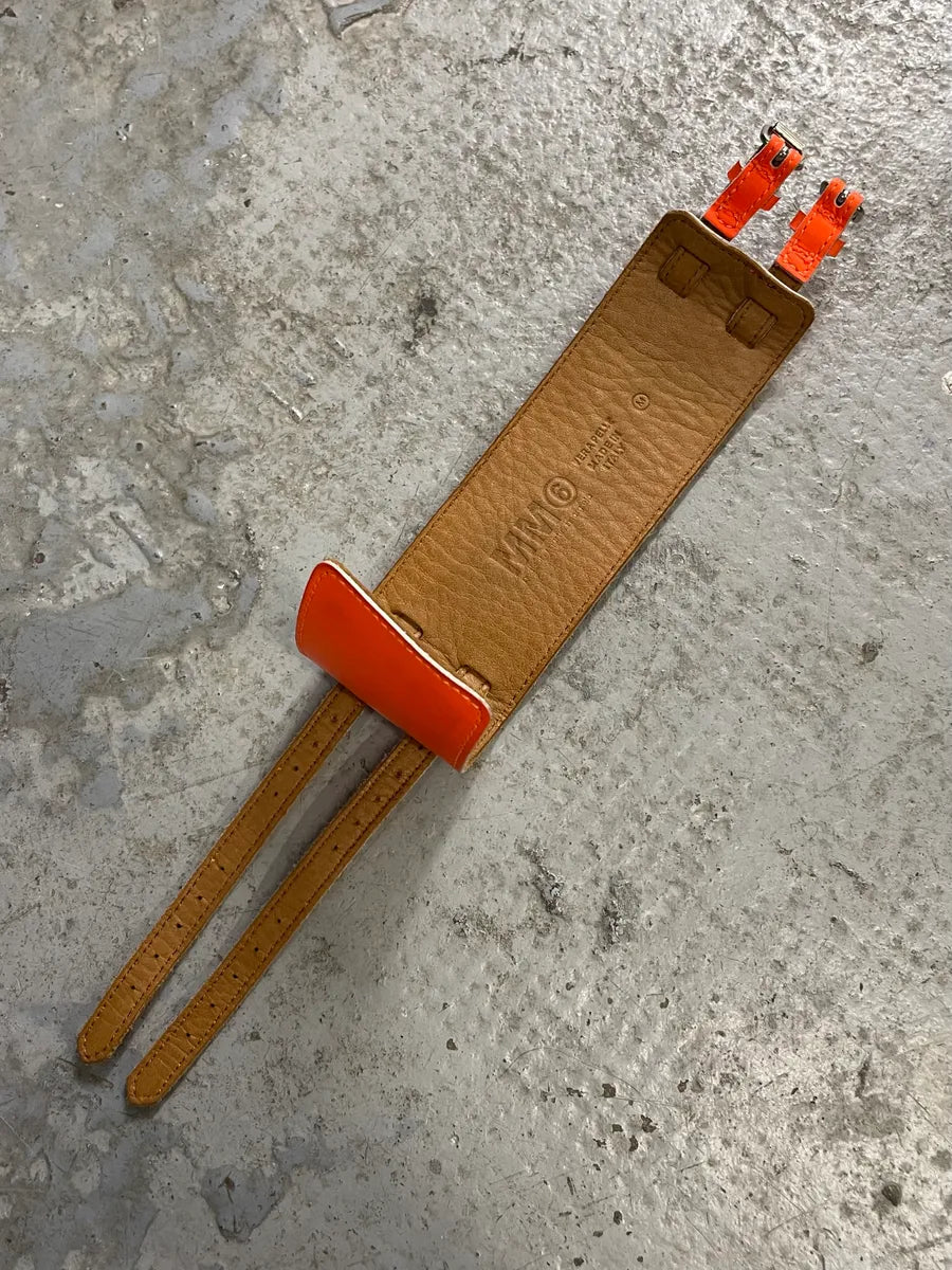Maison Margiela Orange Leather Armband tpfnHYN 5