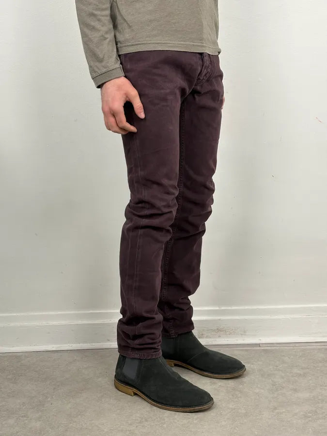 AW2010 Maison Margiela Dark Purple Slim Plum Jeans LredYUg 2