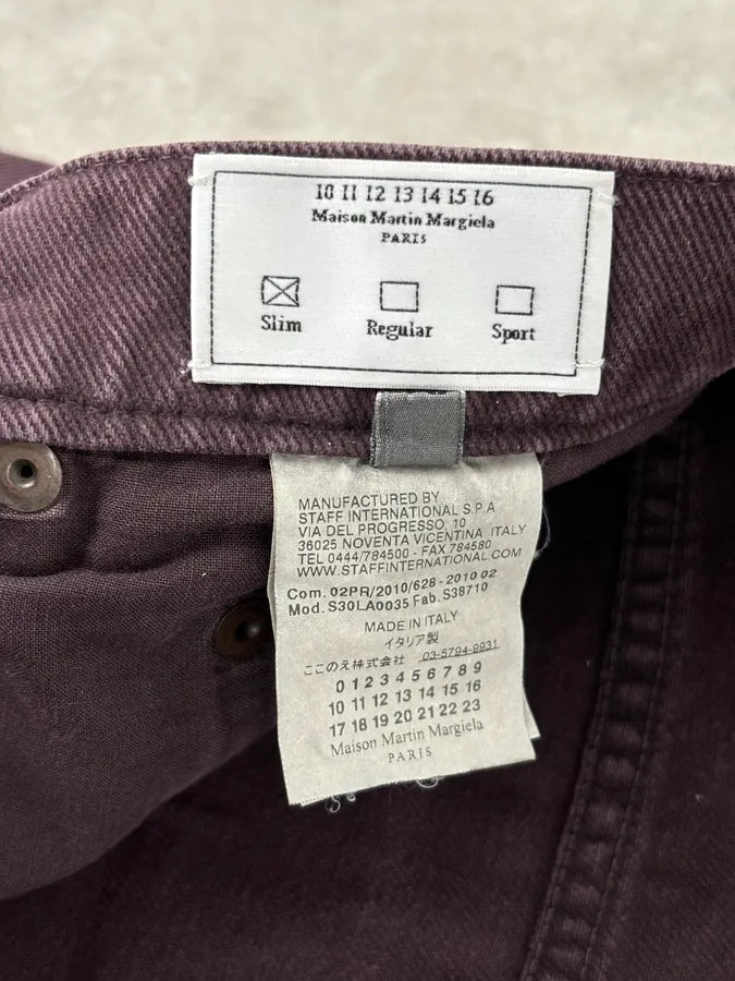 AW2010 Maison Margiela Dark Purple Slim Plum Jeans LredYUg 10