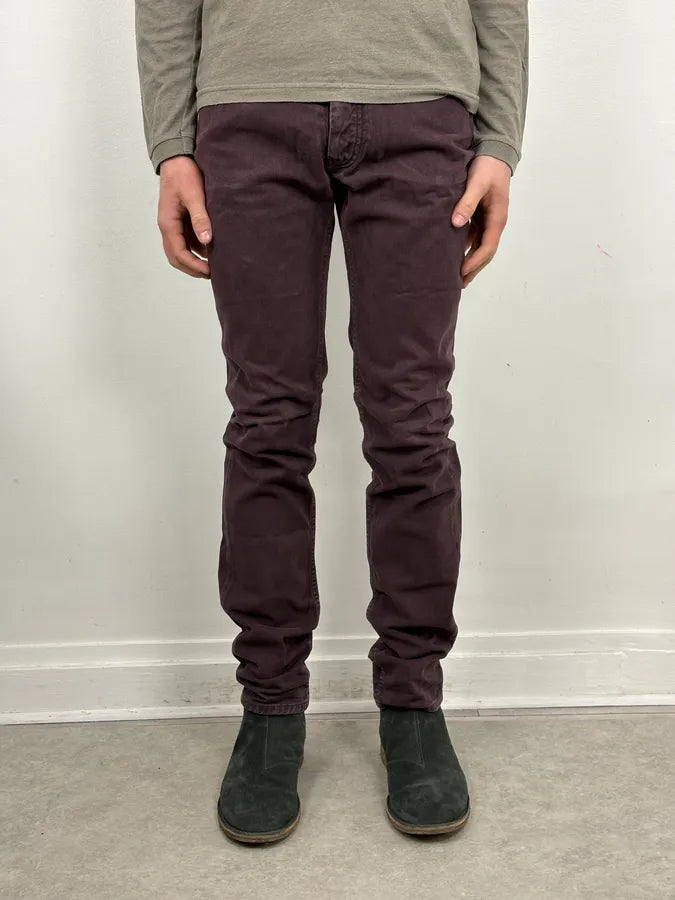 AW2010 Maison Margiela Dark Purple Slim Plum Jeans LredYUg 1
