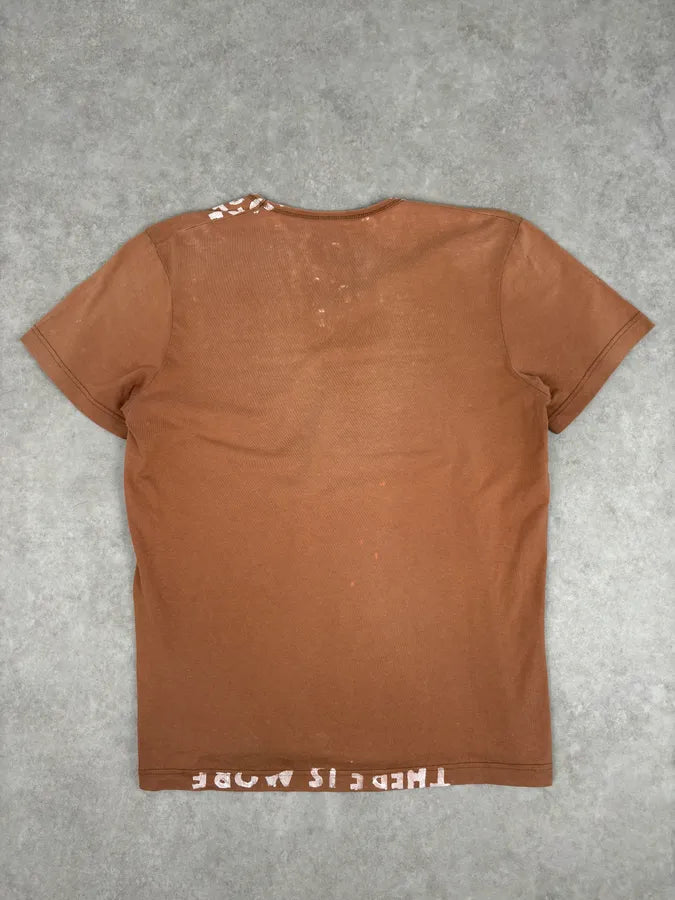 Maison Margiela Poem V Neck Brown T-Shirt XRhwQfH 4