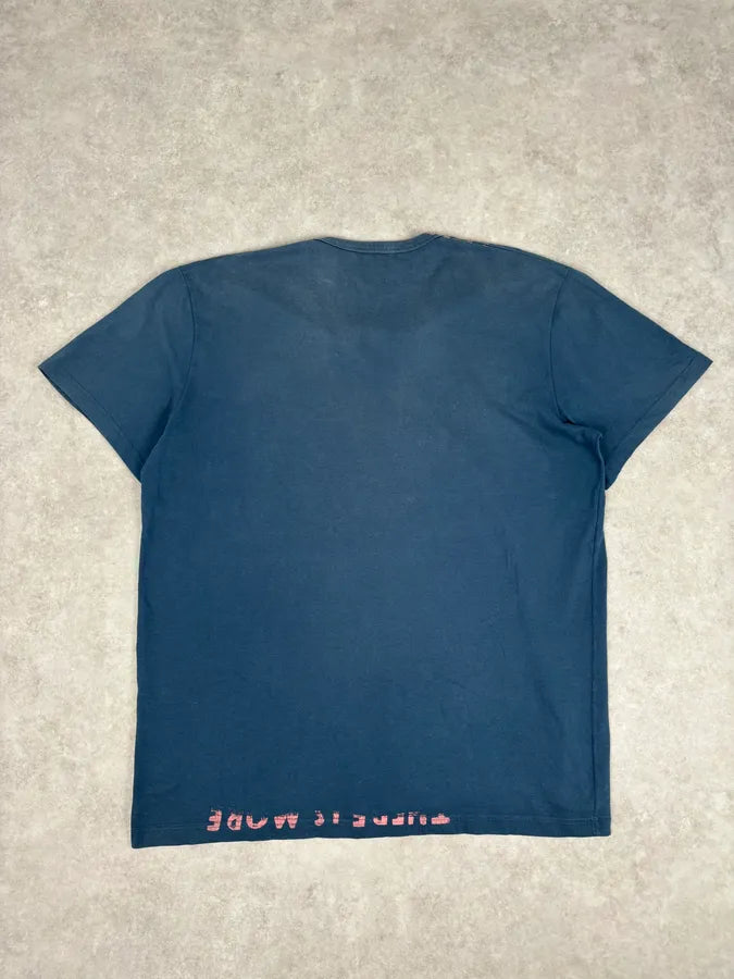 Maison Margiela Poem V Neck Navy T-Shirt PKRsAZK 4