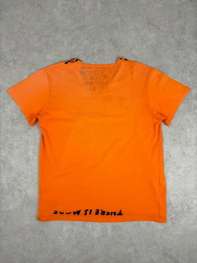 SS2007 Maison Martin Margiela Poem V Neck Orange T-Shirt ychMzJx 4