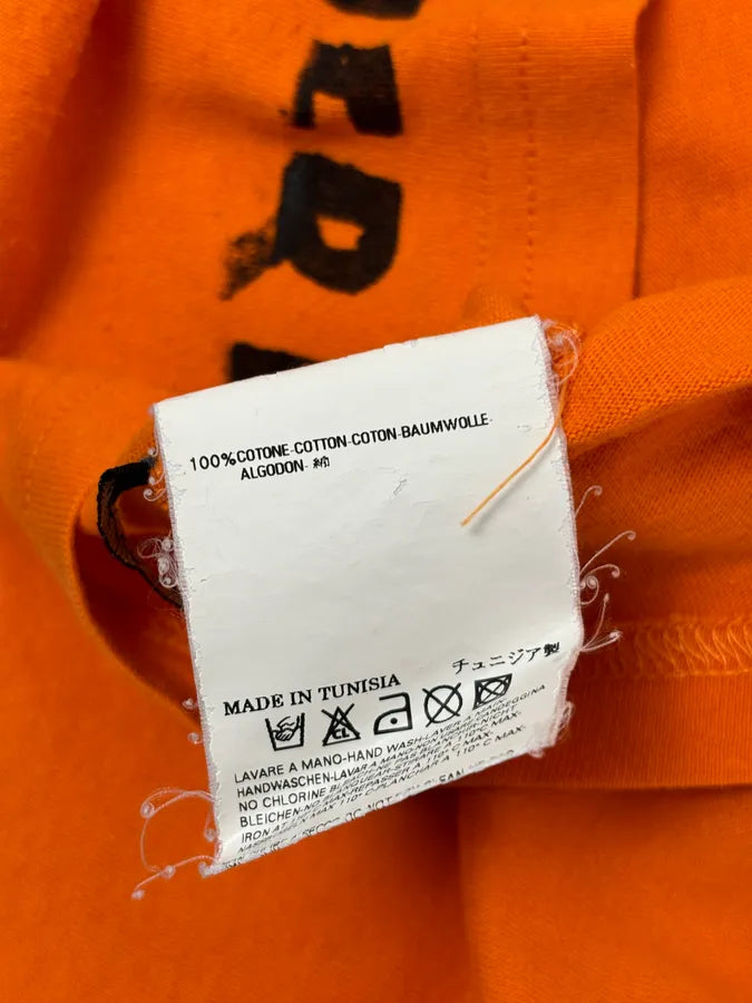 SS2007 Maison Martin Margiela Poem V Neck Orange T-Shirt ychMzJx 9