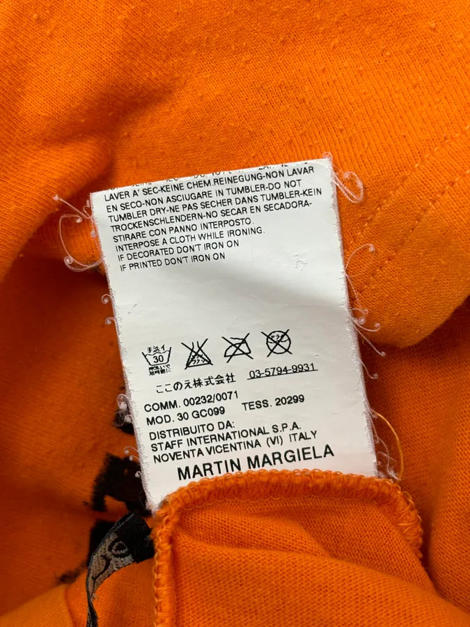 SS2007 Maison Martin Margiela Poem V Neck Orange T-Shirt ychMzJx 8