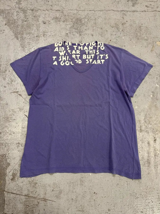 Maison Margiela Poem V Neck Purple T-Shirt hTDOlOO 0