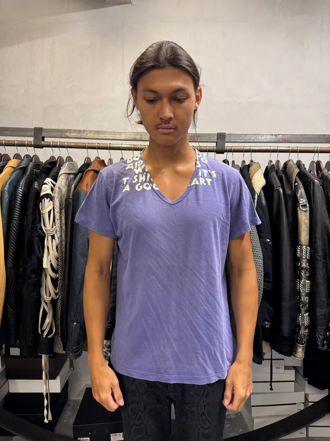 Maison Margiela Poem V Neck Purple T-Shirt hTDOlOO 1