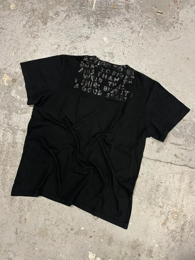 Maison Margiela Propaganda V Neck Black Tee-Shirt (M) BfshScw 3