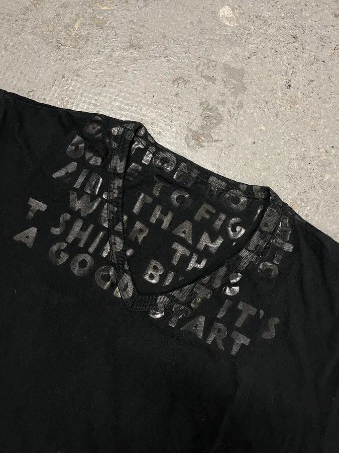 Maison Margiela Propaganda V Neck Black Tee-Shirt (M) BfshScw 5