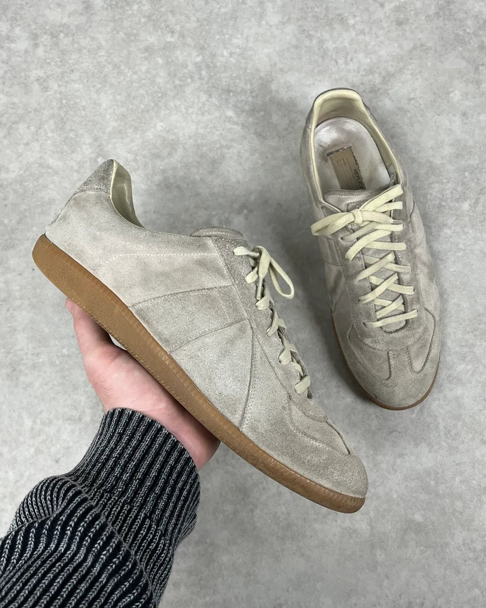 Maison Margiela Replica Beige Suede Gats Sneakers oSZhVTO 0