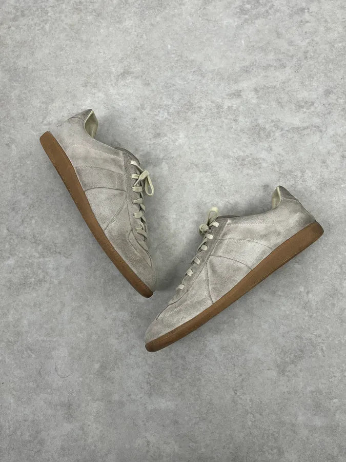 Maison Margiela Replica Beige Suede Gats Sneakers oSZhVTO 4